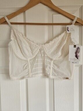 NEW with tags Jessica Simpson Soft Cup Corset Bra Ivory Cream Size 36C
